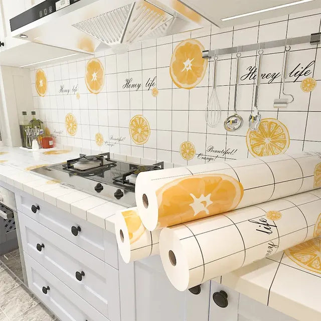 Waterproof Kitchen Wallpaper and Oil-proof Stickers