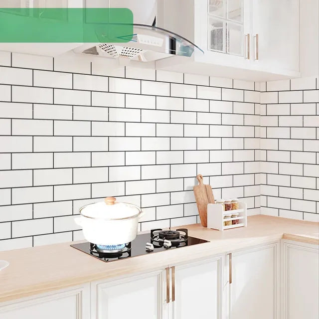 Waterproof Kitchen Wallpaper and Oil-proof Stickers