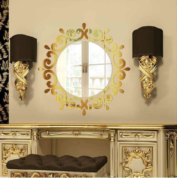 3D Mirror Wall Stickers for Bathroom and Decor