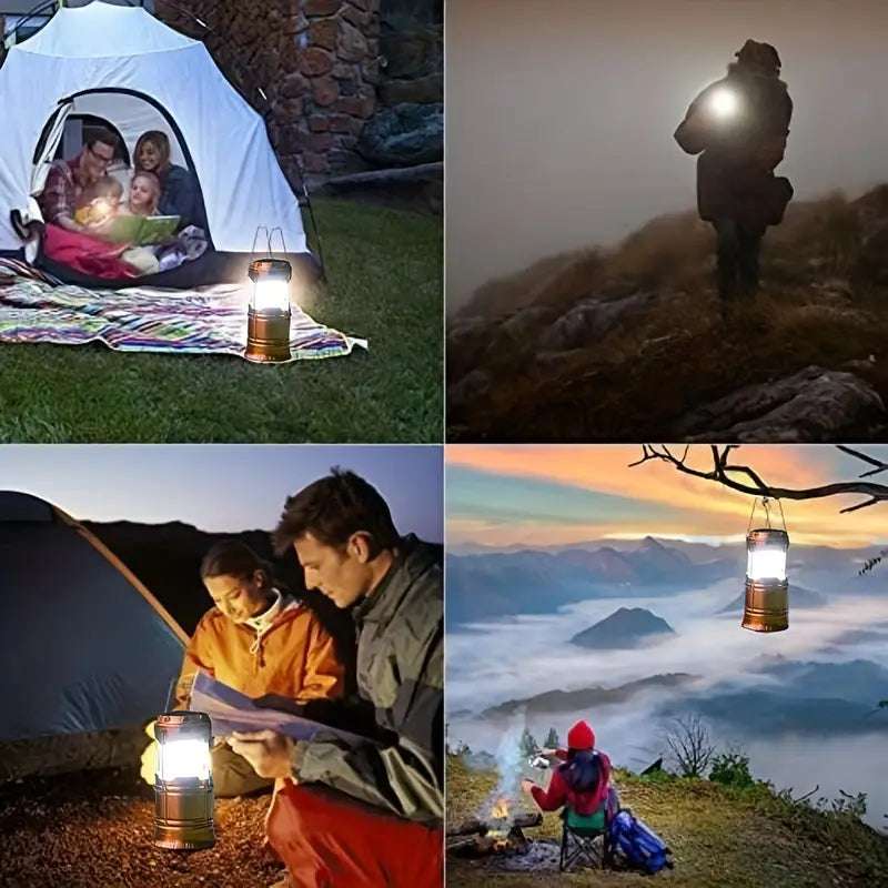 Portable Hand Crank Solar Lantern with Fan & USB Charger
