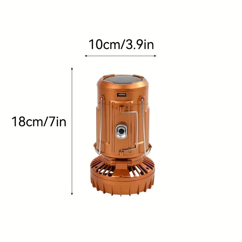 portable solar lantern Hand Crank Solar Lantern with Fan & USB Charger