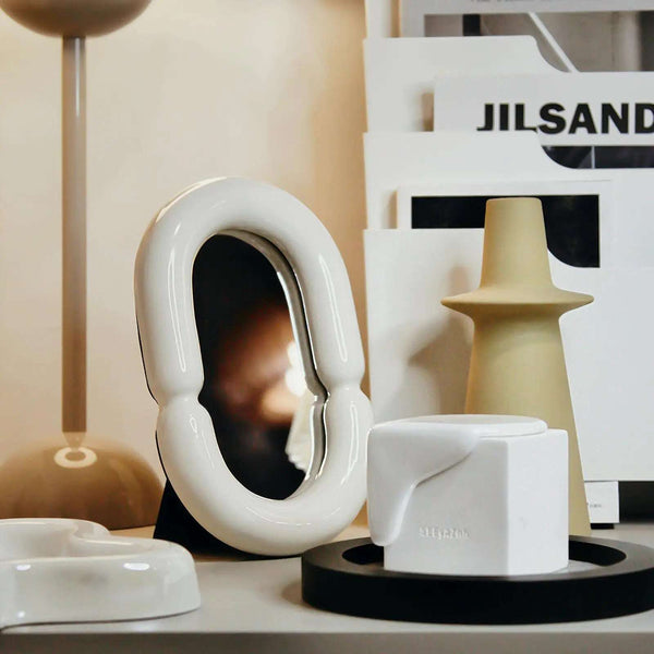 Decorative Ceramic Mirror for Home Fashion Desktop