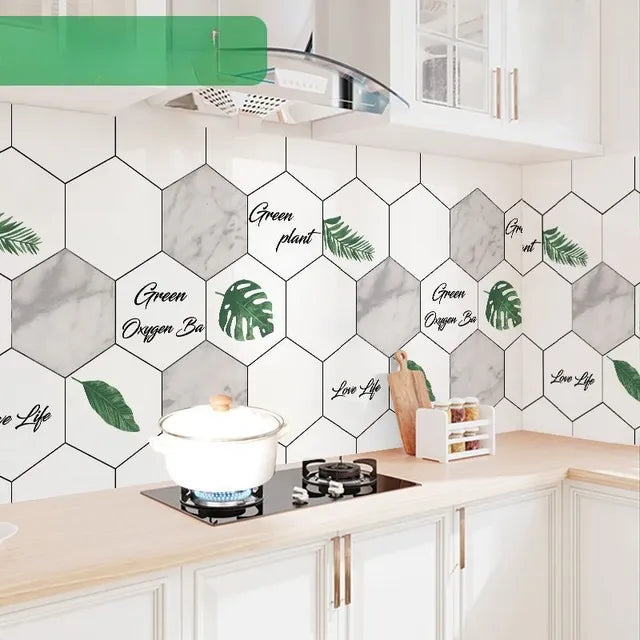 Waterproof Kitchen Wallpaper and Oil-proof Stickers