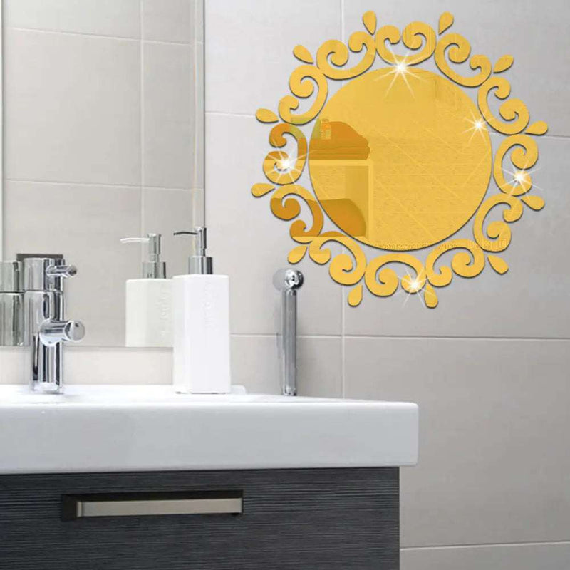 3D Mirror Wall Stickers for Bathroom and Decor