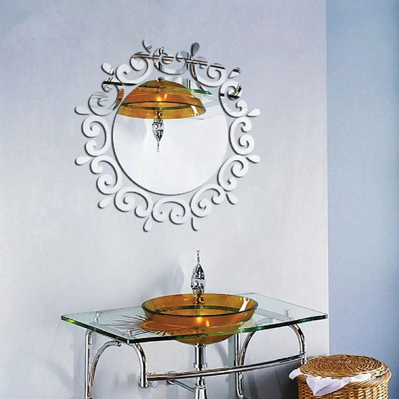 3D Mirror Wall Stickers for Bathroom and Decor