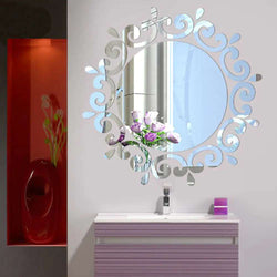 3D Mirror Wall Stickers for Bathroom and Decor