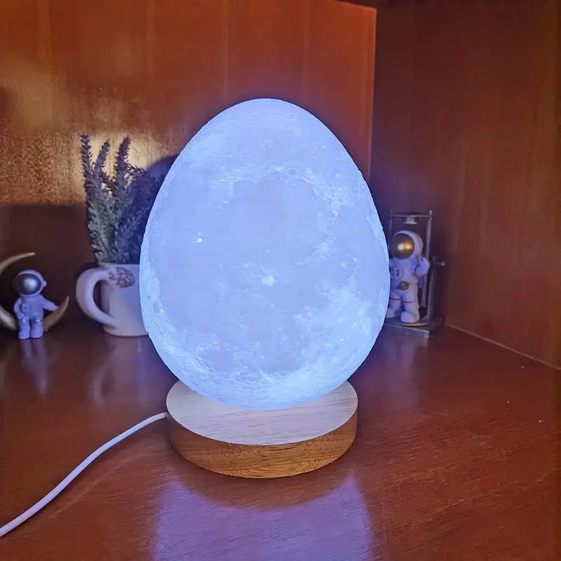 oval table Lamp with Wooden Stand - USB Powered